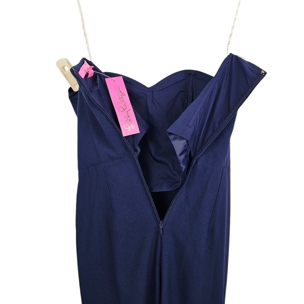 Lilly Pulitzer Strapless Kylo Jumpsuit in Navy Blue NWT - Picture 8 of 14
